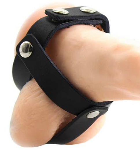 OHMAMA FETISH - GAINE DE CHASTETÉ EN CUIR POUR TESTICULES