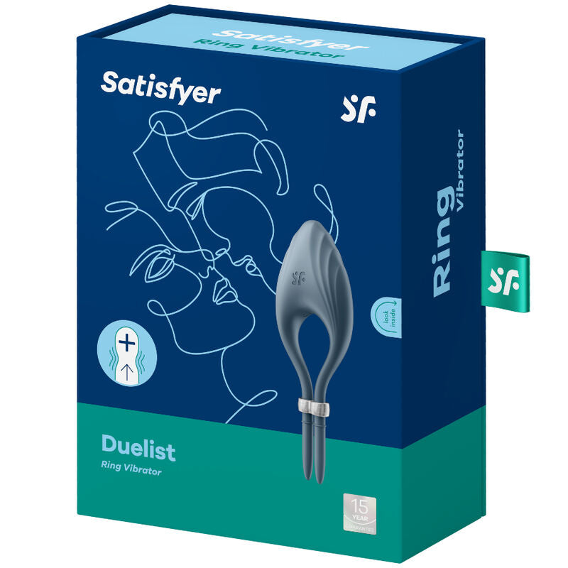 SATISFYER DUELIST VIBRATING RING - GREY