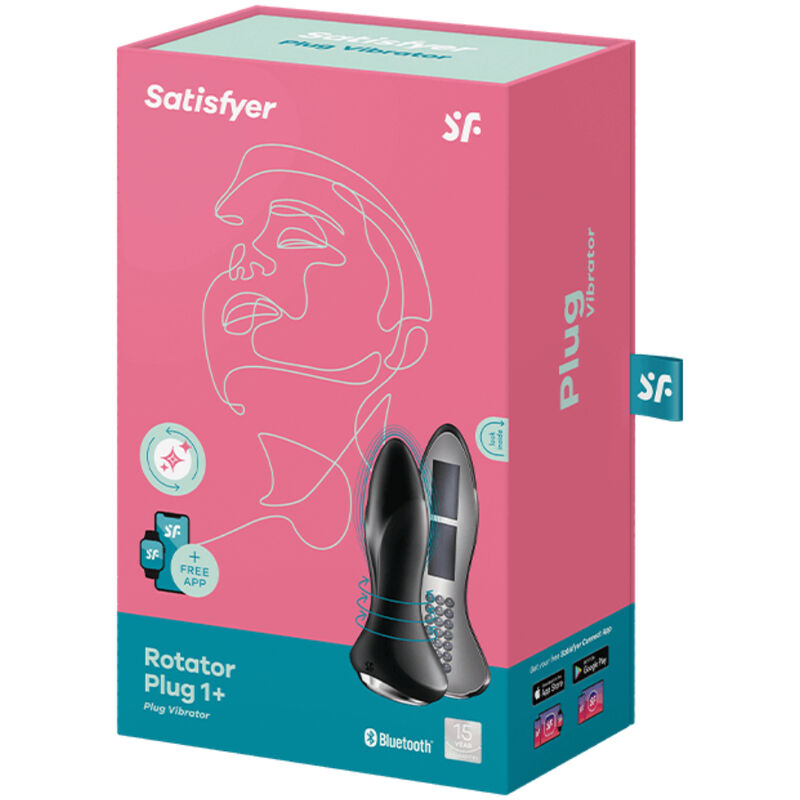 SATISFYER - ROTATOR PLUG 1+ APP VIBRATEUR PLUG ROUGE