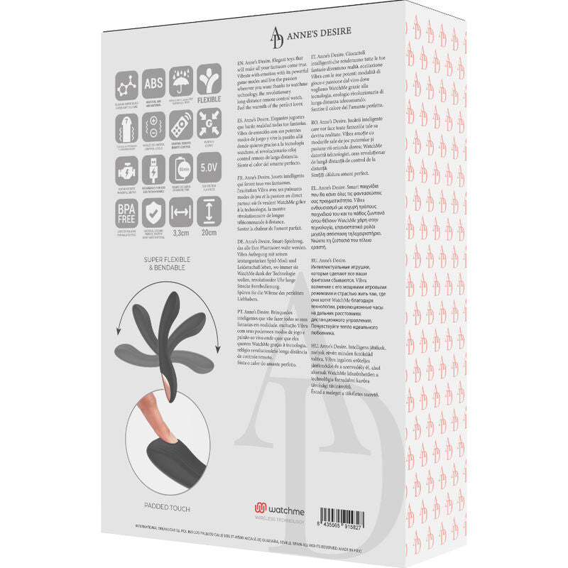 ANNE'S DESIRE - TÉLÉCOMMANDE CURVE TECHNOLOGIE WATCHME NOIR / OR