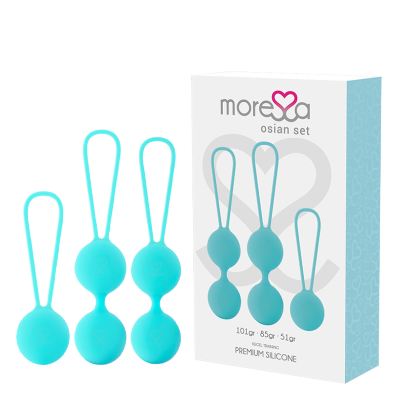 MORESSA - ENSEMBLE OSIAN Osian One; 51 Gr / Osian Two; 101 Gr / Osian Three 85 gr SILICONE TURQUOISE PREMIUM