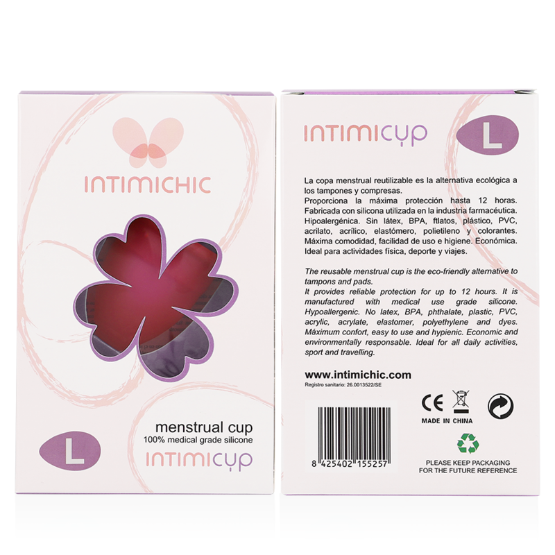 INTIMICHIC - MEDICAL SILICONE MENSTRUAL CUP - SIZE L