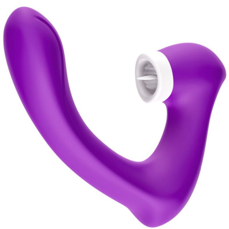 ARMONY - SECRETKISS STIMULATEUR DE CLITORIS ET DE LANGUE ET VIBRATEUR COURBÉ VIOLET