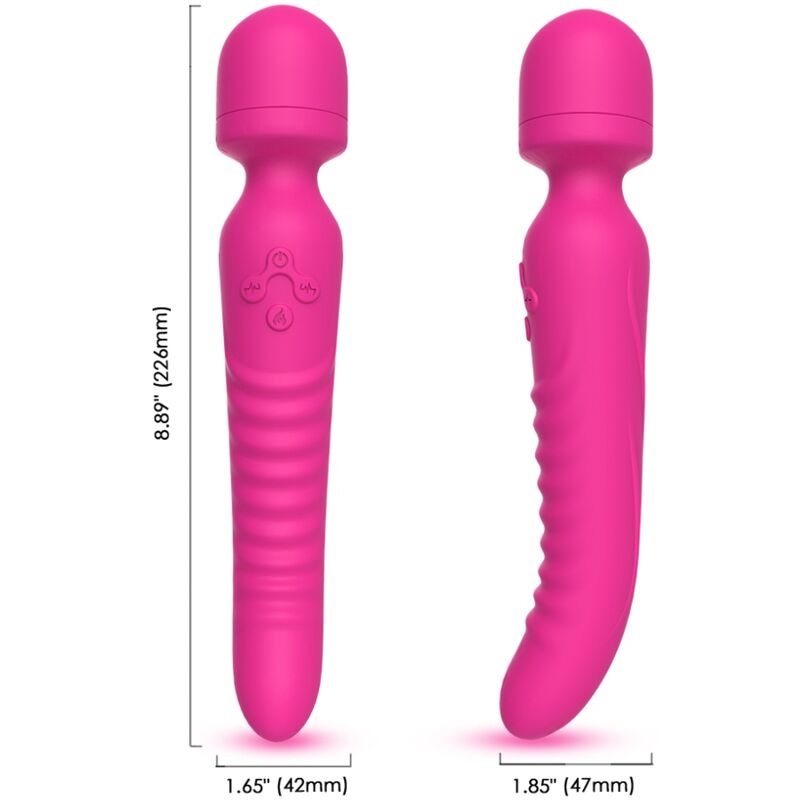 ARMONY - MASSEUR ET VIBRATEUR À EFFET CHALEUREUX MISSION FUCHSIA