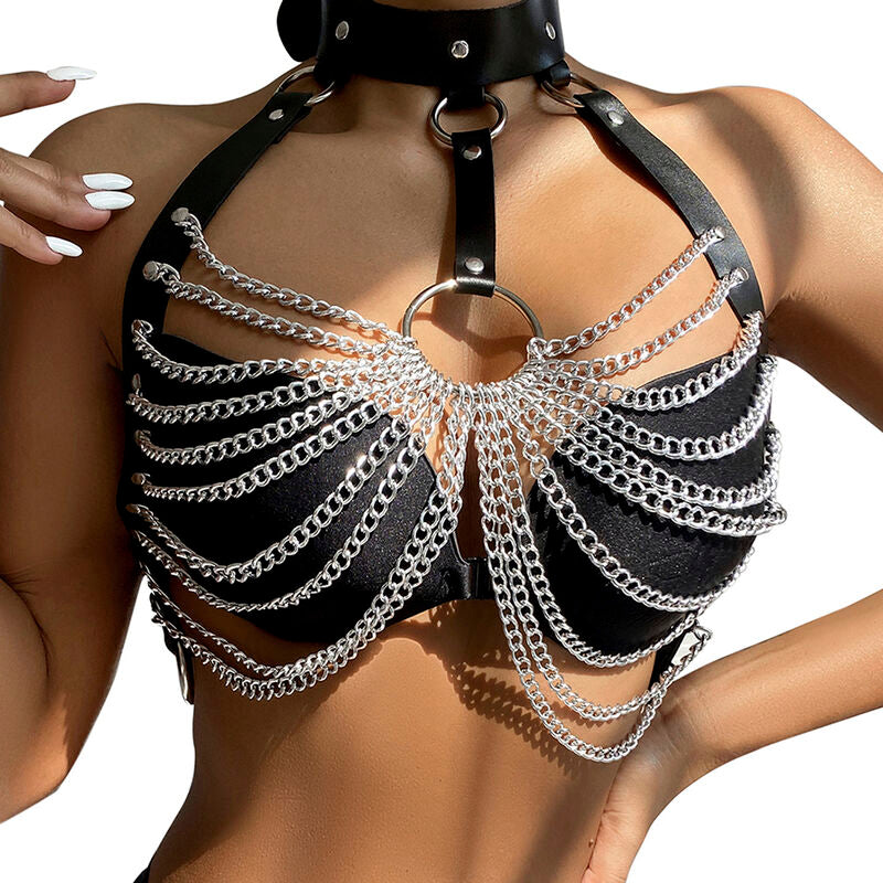 SUBBLIME - CHEST HARNESS LARGE RING CHAINS ONE SIZE