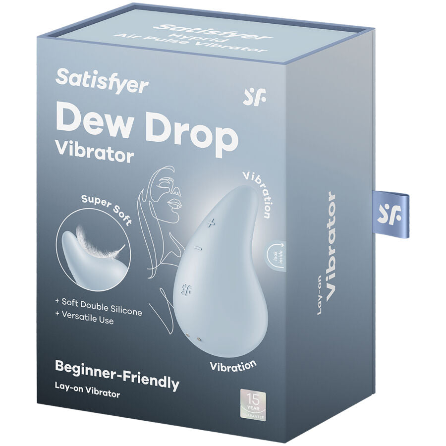 SATISFYER - VIBRATEUR DEW DROP À POSER BLANC