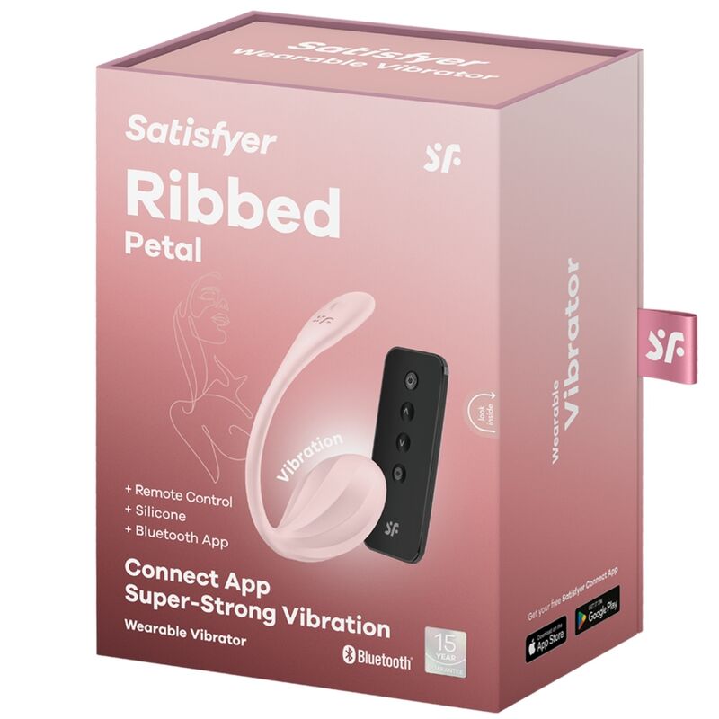 SATISFYER - STIMULATEUR DE POINT G À PÉTALES CÔTELÉES TÉLÉCOMMANDE ROSE APPLICATION GRATUITE