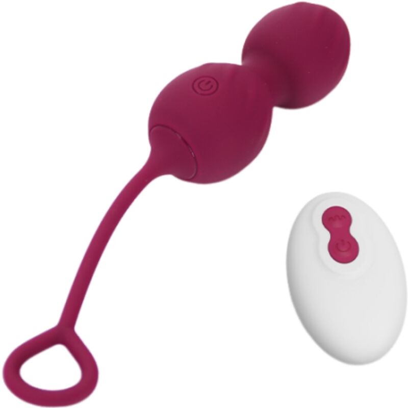 ARMONY - BLOSSOMS POIDS VAGINAUX VIBRANTS TÉLÉCOMMANDE 10 VIBRATIONS ROUGE FONCÉ