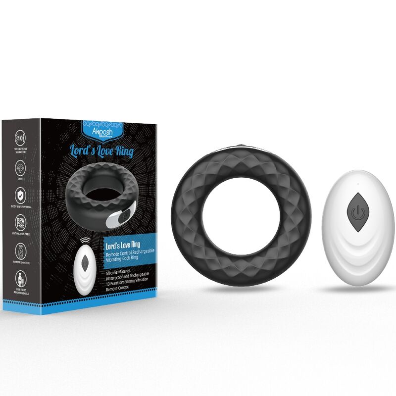 ARMONY - LORD'S LOVE VIBRATING RING REMOTE CONTROL BLACK