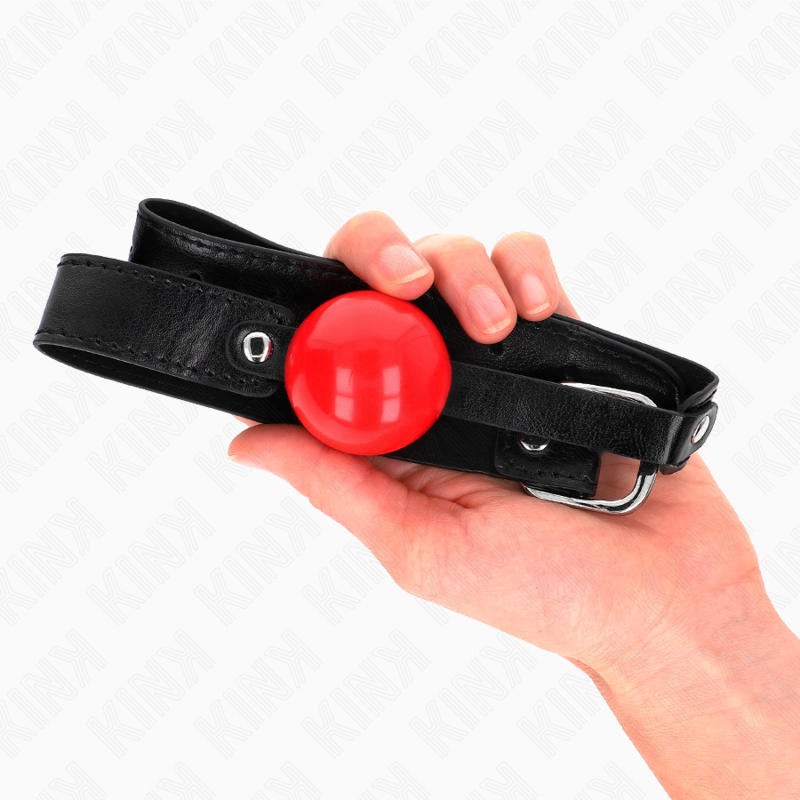 KINK - BÂILLON-BALLE 4 CM TPE SOUPLE MODÈLE 1 66 x 2,5 CM RÉGLABLE 41-61 CM