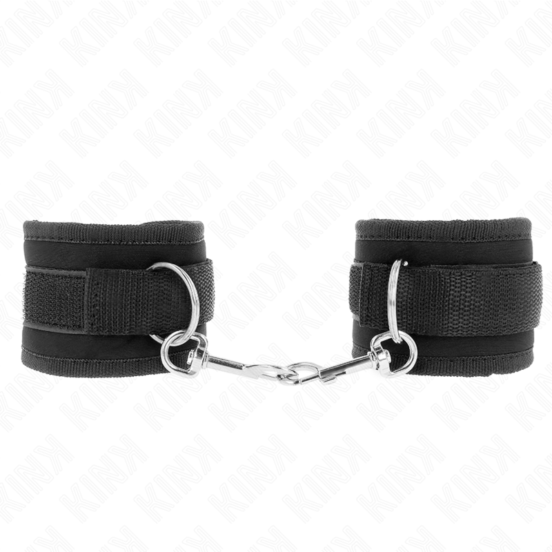 KINK - BRACELETS EN NYLON NOIR MODÈLE 2 RÉGLABLES 18-35 CM X 6 CM