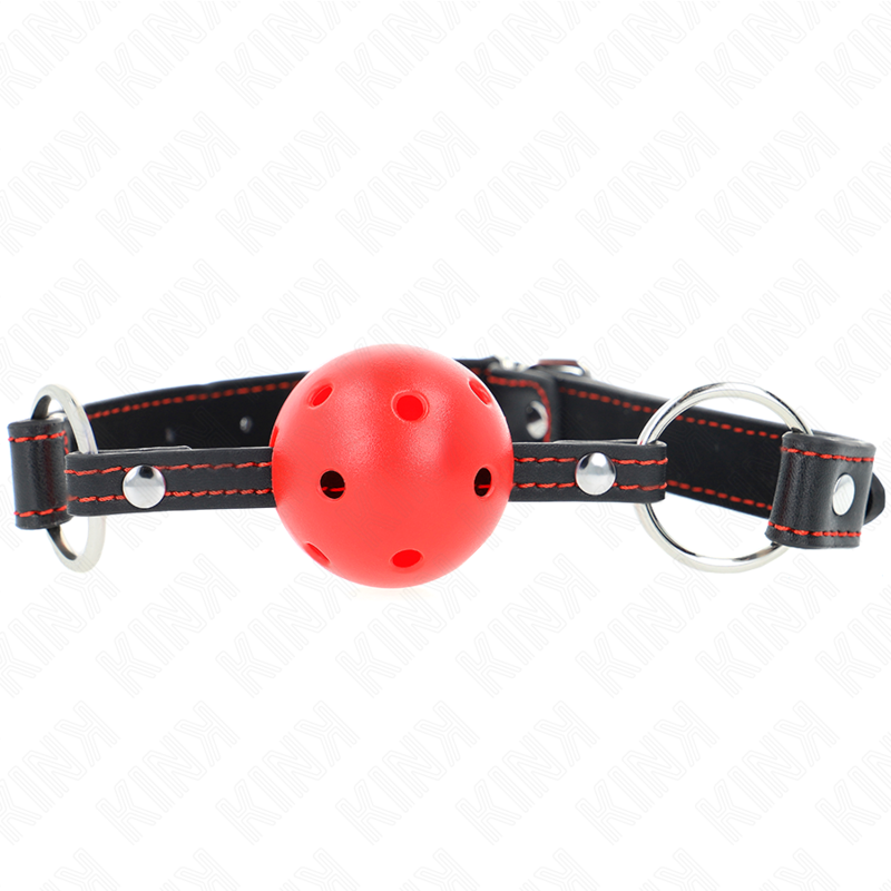 KINK - BALL GAG 4.5 CM RED HARD HOLLOW MODEL 2 65 x 2.5 CM