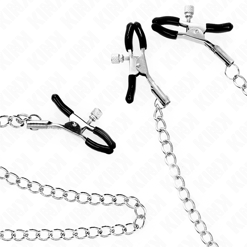KINK - NIPPLE AND CLITORIS CLAMPS WITH CHAIN 30 CM MODEL 2