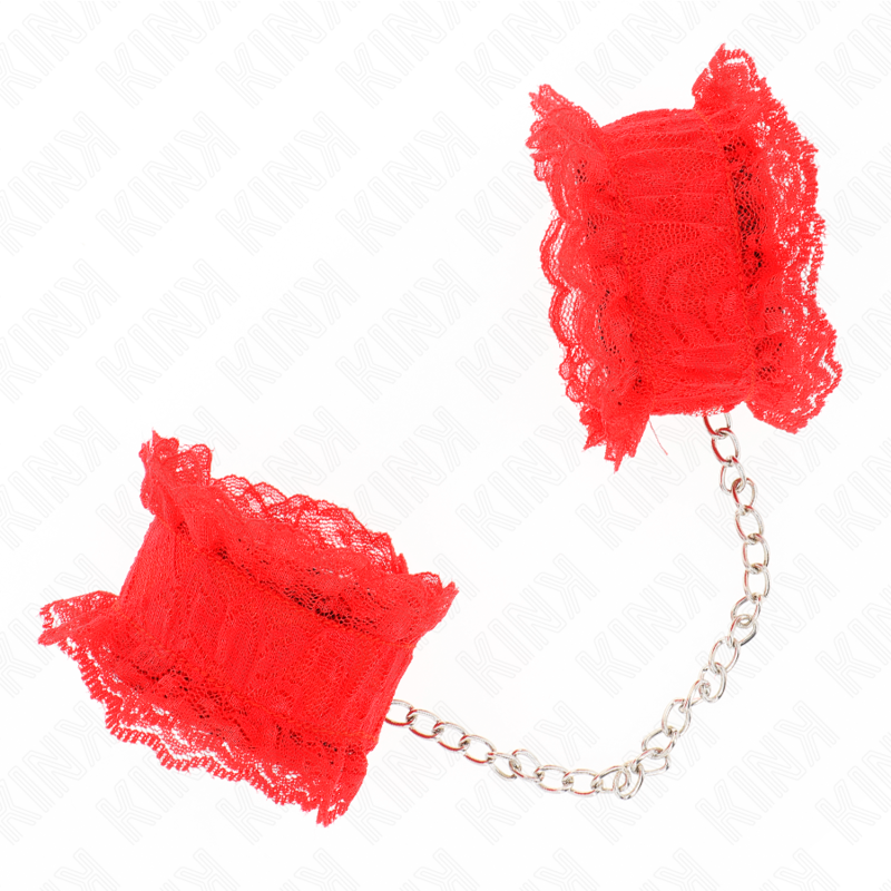 KINK - BRACELETS ÉLASTIQUES EN DENTELLE ROUGE