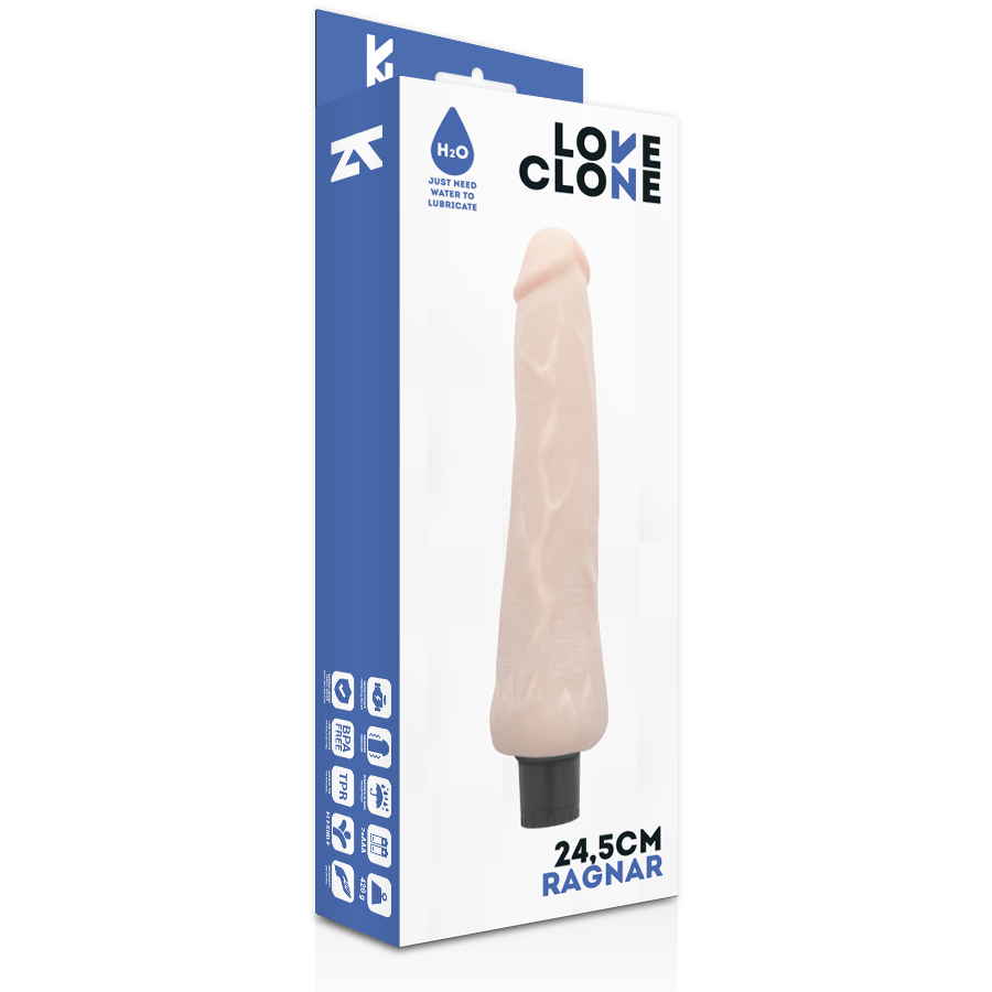 LOVECLONE - RAGNAR REALISTIC VIBRATOR SELF LUBRICATION 24.5 CM -O- 3.5 CM