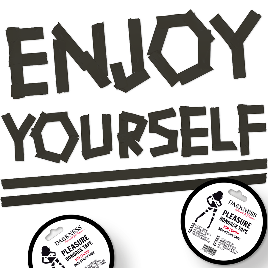 DARKNESS - RUBAN ADHÉSIF NOIR NON COLLANT 15 M