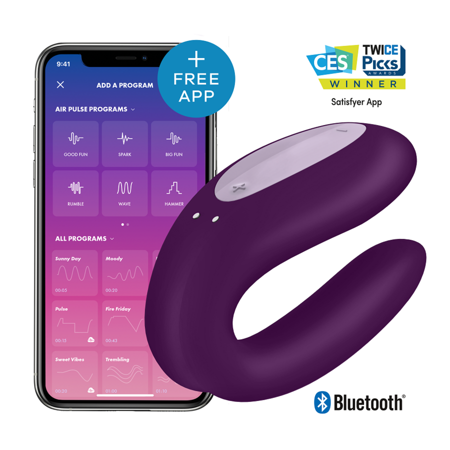SATISFYER - DOUBLE JOIE AVEC L'APPLICATION PURPLE