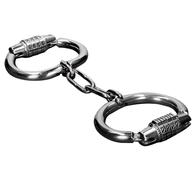 HARD METAL - HANDCUFFS WITH COMBINATION LOCK
