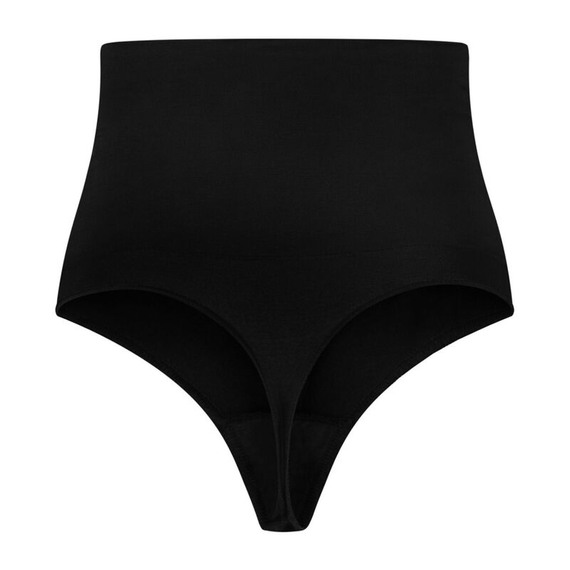 BYE-BRA - FAJA SIN COSTURAS ESTILO TANGA NEGRO TALLA L