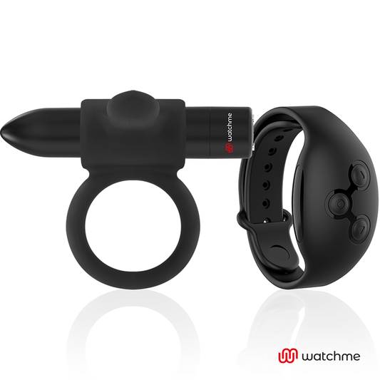 ANILLO PARA PENE CON CONTROL REMOTO CAMERON BLACK&amp;SILVER WATCHME