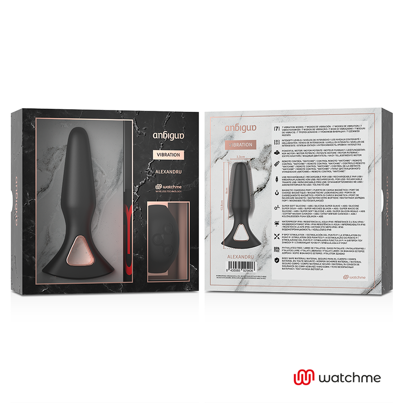 ANBIGUO - WATCHME REMOTE CONTROL VIBRATING ANAL PLUG ALEXANDRU
