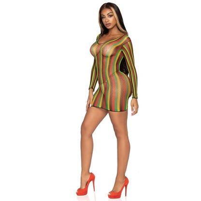 LEG AVENUE - VESTIDO MINI RASTA TALLA ÚNICA