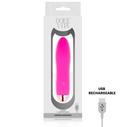 DOLCE VITA - RECHARGEABLE VIBRATOR FOUR PINK 7 SPEEDS