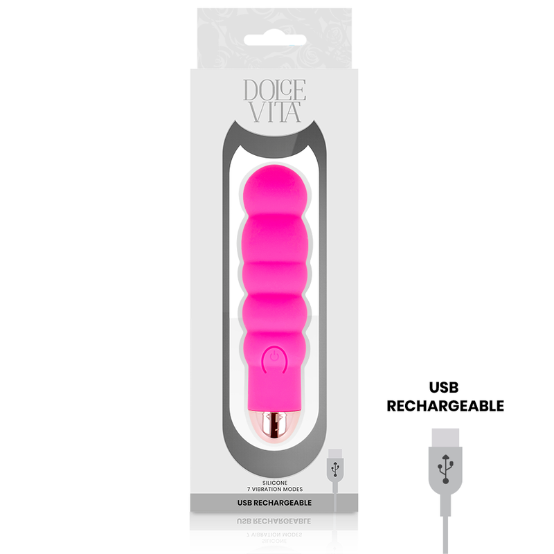 DOLCE VITA - VIBRADOR RECARGABLE SIX PINK 7 VELOCIDADES