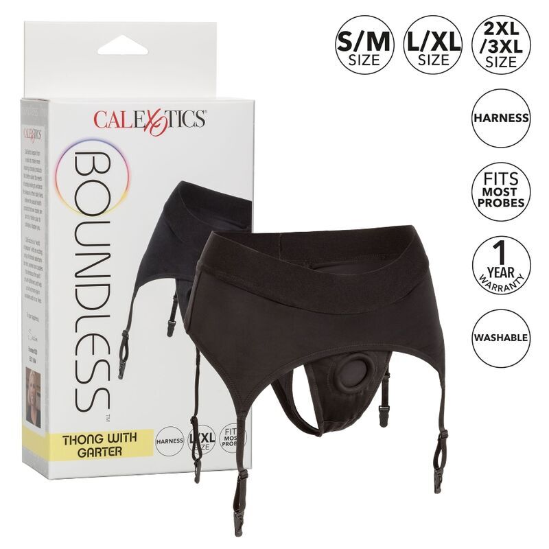 CALEXOTICS - STRING BOUNDLESS AVEC JARRETELLE L/XL