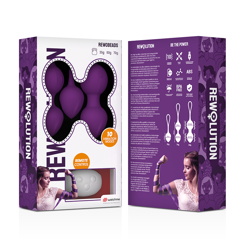 REWOLUTION - REWOBEADS VIBRATING BALLS REMOTE CONTROL WITH WATCHME TECHNOLOGY