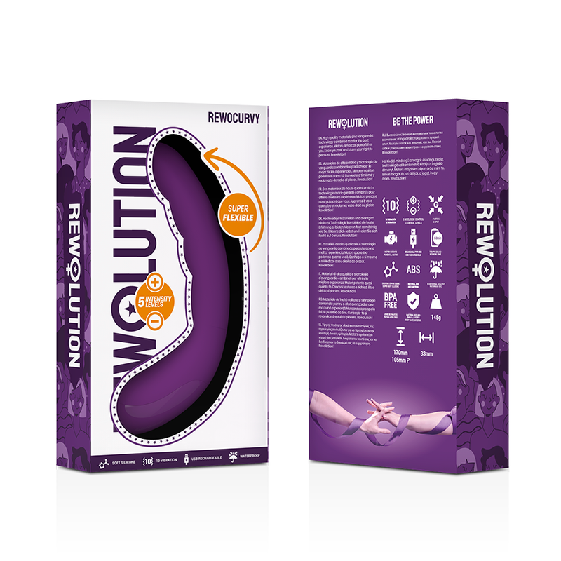 REWOLUTION - VIBRADOR FLEXIBLE RECARGABLE REWOCURVY