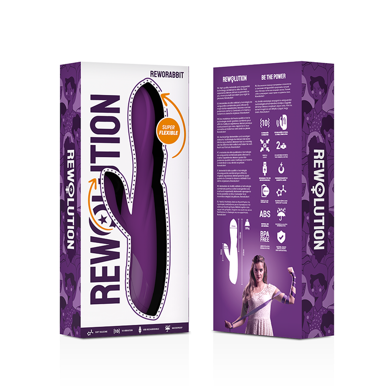 REWOLUTION - REWORABBIT FLEXIBLE VIBRATOR WITH RABBIT