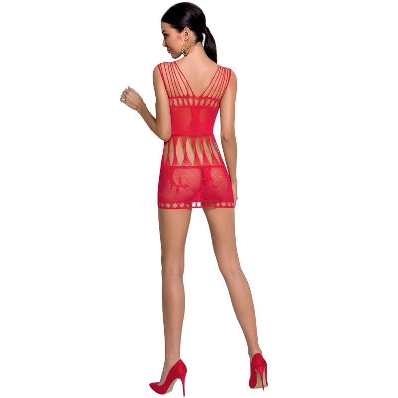 PASIÓN - MUJER BS090 BODYSTOCKING ROJO TALLA UNICA