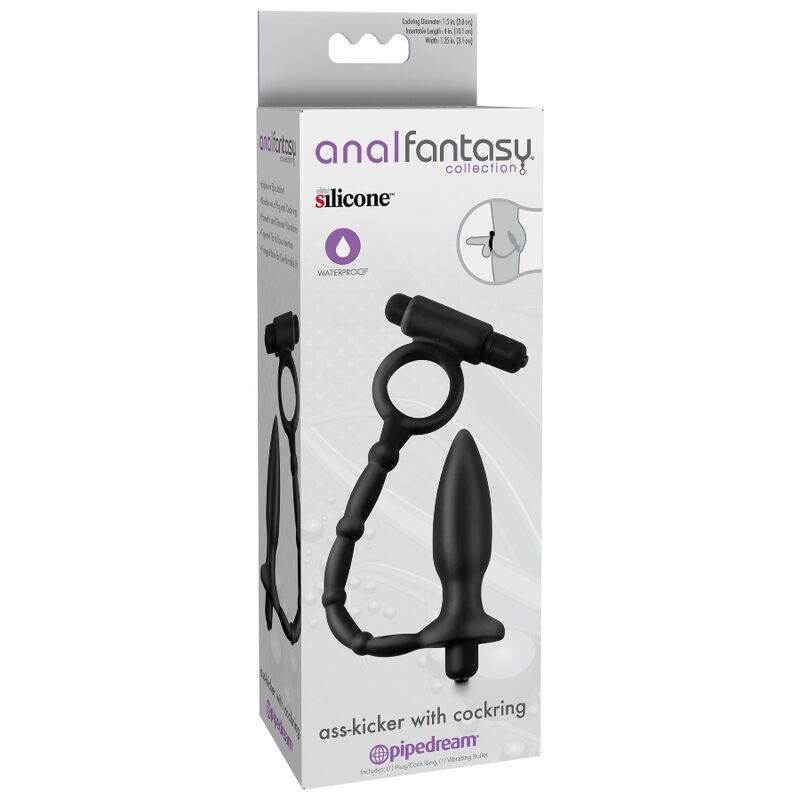 ANAL FANTASY - MINI ESTIMULADOR ANAL CON ANILLO Y BALA VIBRADORA