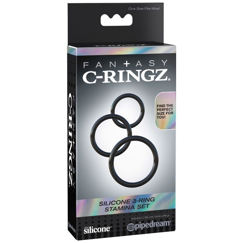 FANTASY C-RINGZ - ENSEMBLE DE 3 ANNEAUX EN SILICONE STAMINA