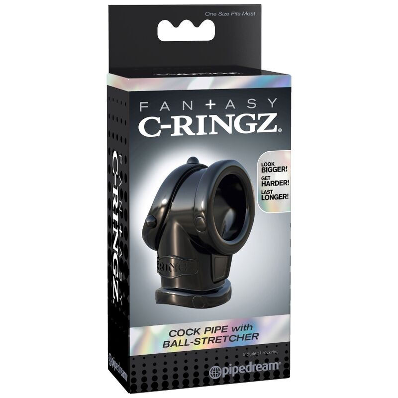 FANTASY C-RINGZ - PIPE POUR BITE AVEC EXTENSIBLE AUX COQUILLES