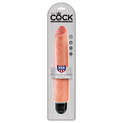 KING COCK - 25.4 CM VIBRATING STIFFY FLESH