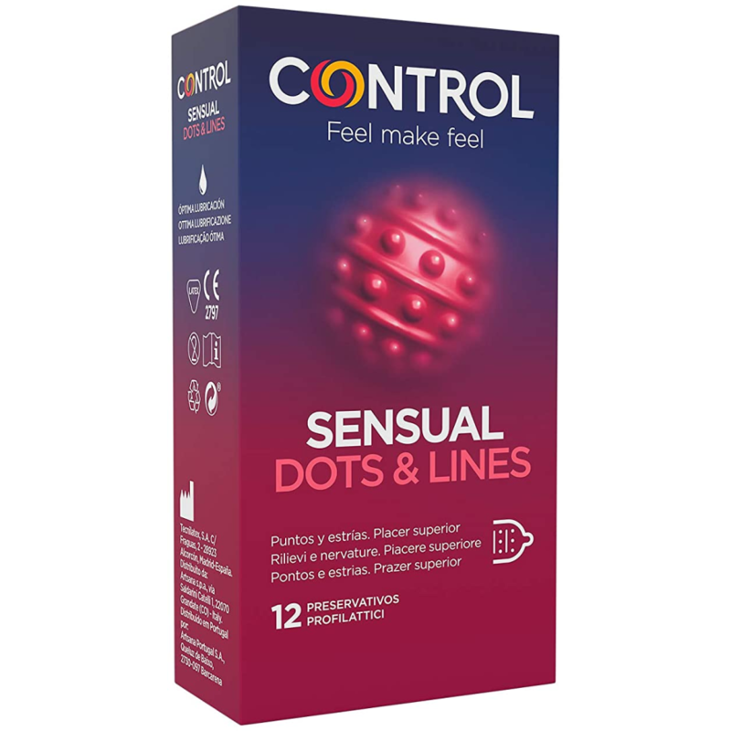 CONTROL - POINTS ET LIGNES SENSUELS POINTS ET VERGETURES 12 UNITÉS