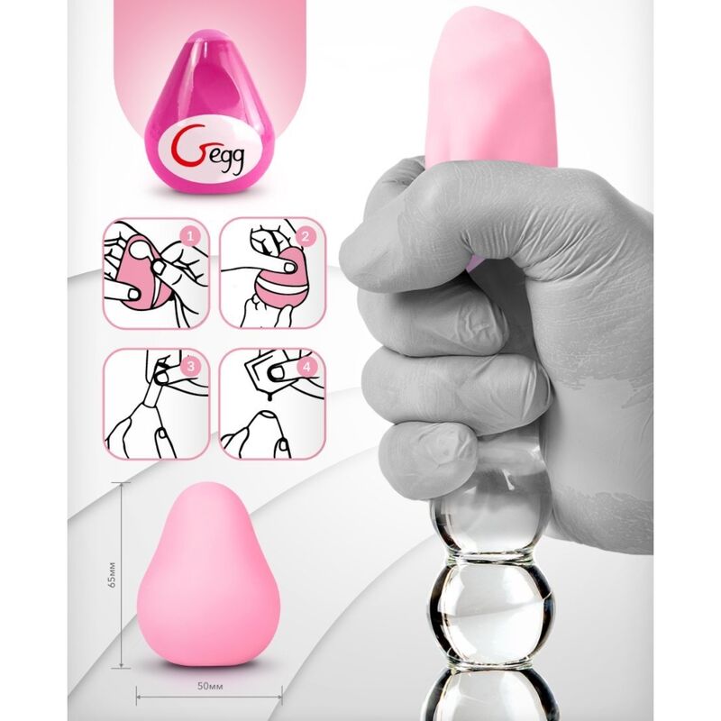 G-VIBE - REUSABLE TEXTURED MASTURBATOR EGG PINK