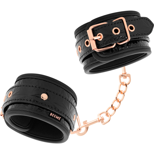 BEGME -  BLACK EDITION PREMIUM HANDCUFFS WITH NEOPRENE LINING