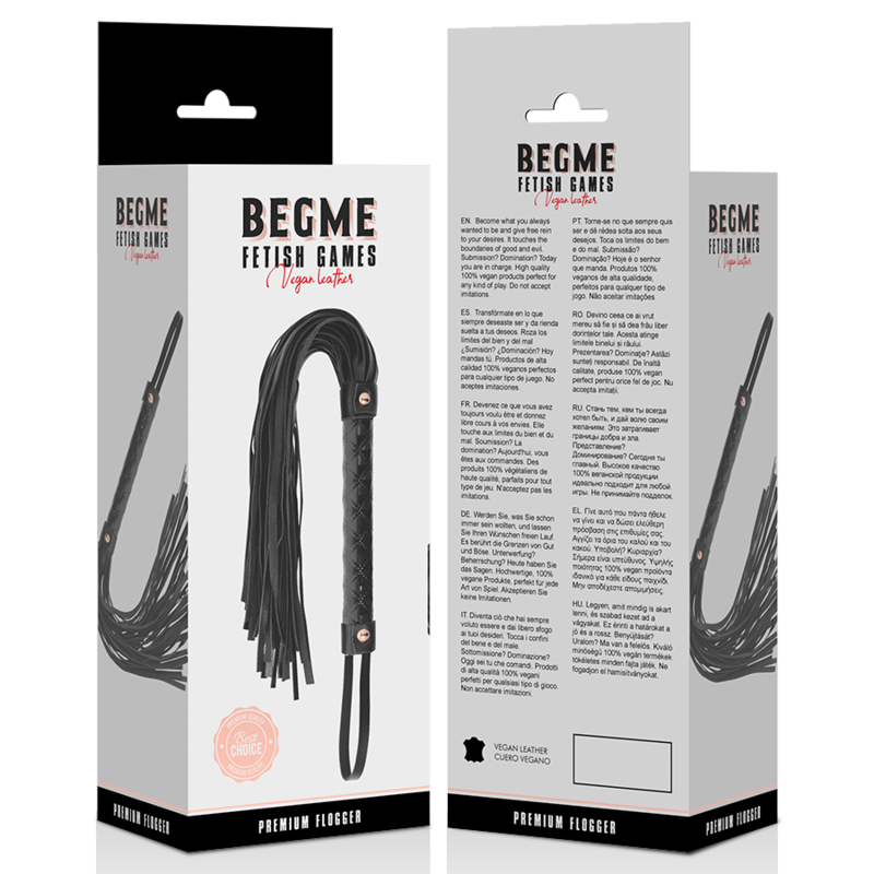 BEGME - FLOGGER EN CUIR VÉGÉTALIEN ÉDITION NOIRE