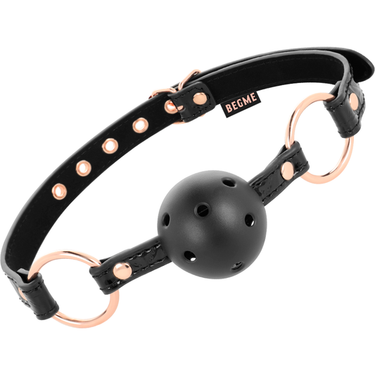 BEGME - BLACK EDITION BALL GAG VEGAN LEATHER