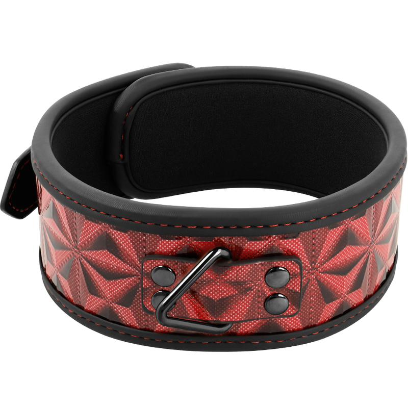 BEGME - COLLAR DE CUERO VEGANO PREMIUM RED EDITION CON FORRO DE NEOPRENO