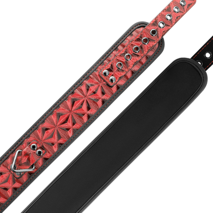 BEGME - COLLAR DE CUERO VEGANO PREMIUM RED EDITION CON FORRO DE NEOPRENO