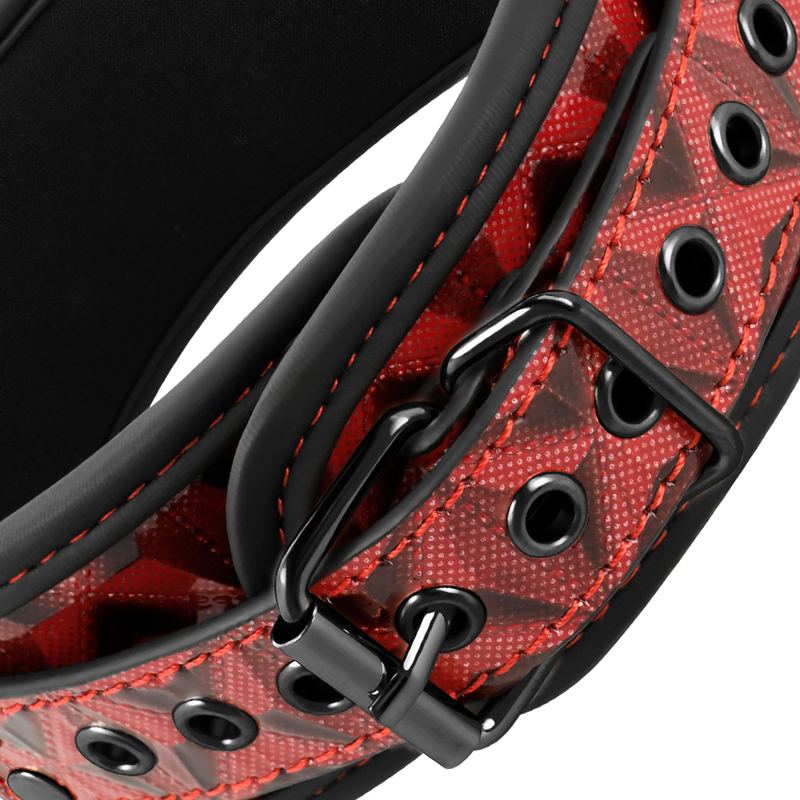 BEGME - COLLAR DE CUERO VEGANO PREMIUM RED EDITION CON FORRO DE NEOPRENO