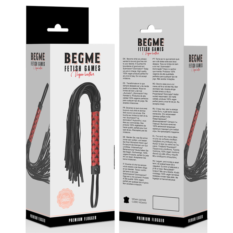 BEGME - FLOGGER DE CUERO VEGANO EDICIÓN ROJA