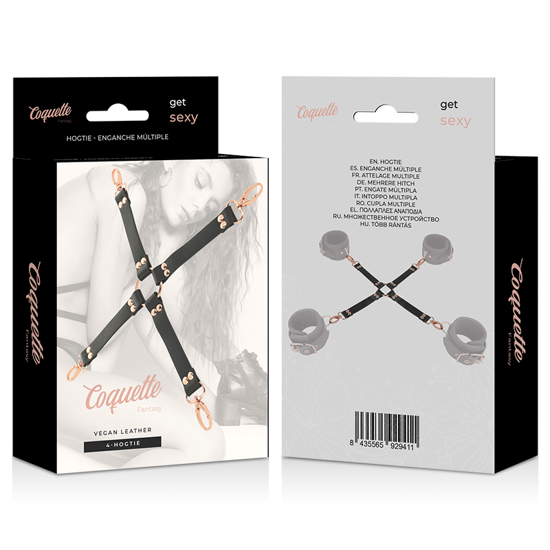 COQUETTE CHIC DESIRE - CRAVATE FANTAISIE EN CUIR VEGAN HOG TIE