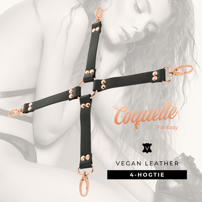 COQUETTE CHIC DESIRE - CRAVATE FANTAISIE EN CUIR VEGAN HOG TIE