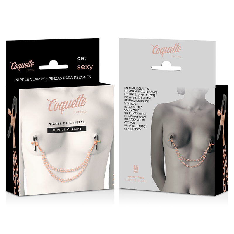 COQUETTE CHIC DESIRE - FANTASY METAL NIPPLE CLIPS WITH CHAIN