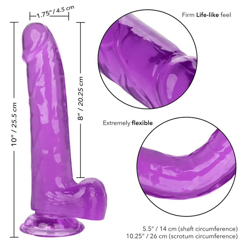 CALEXOTICS - SIZE QUEEN DILDO VIOLET 20,3 CM